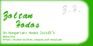 zoltan hodos business card